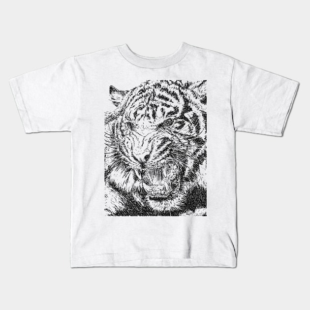 Tiger #1 Kids T-Shirt by WAK SOW